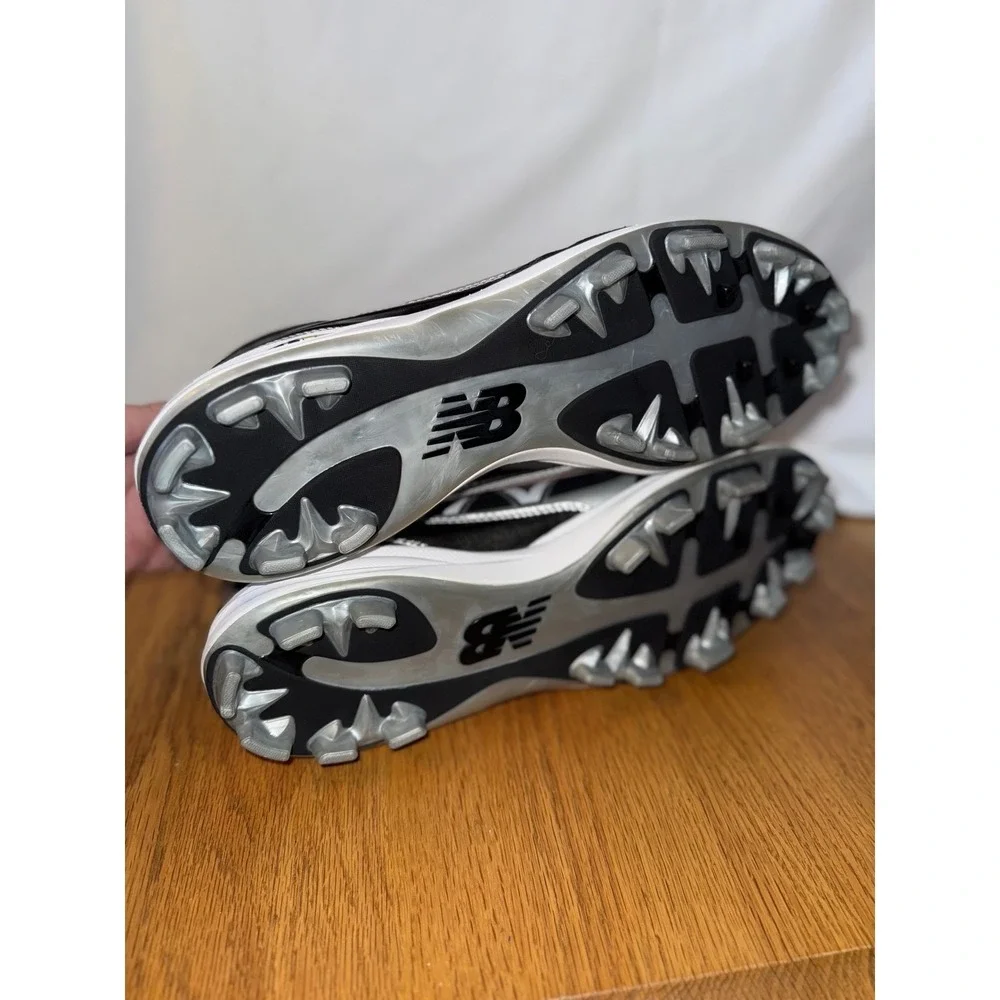 New Balance MB2000MS Men's Baseball Cleats Black Silver Mid Top Size 15